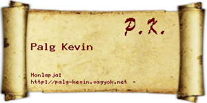Palg Kevin névjegykártya